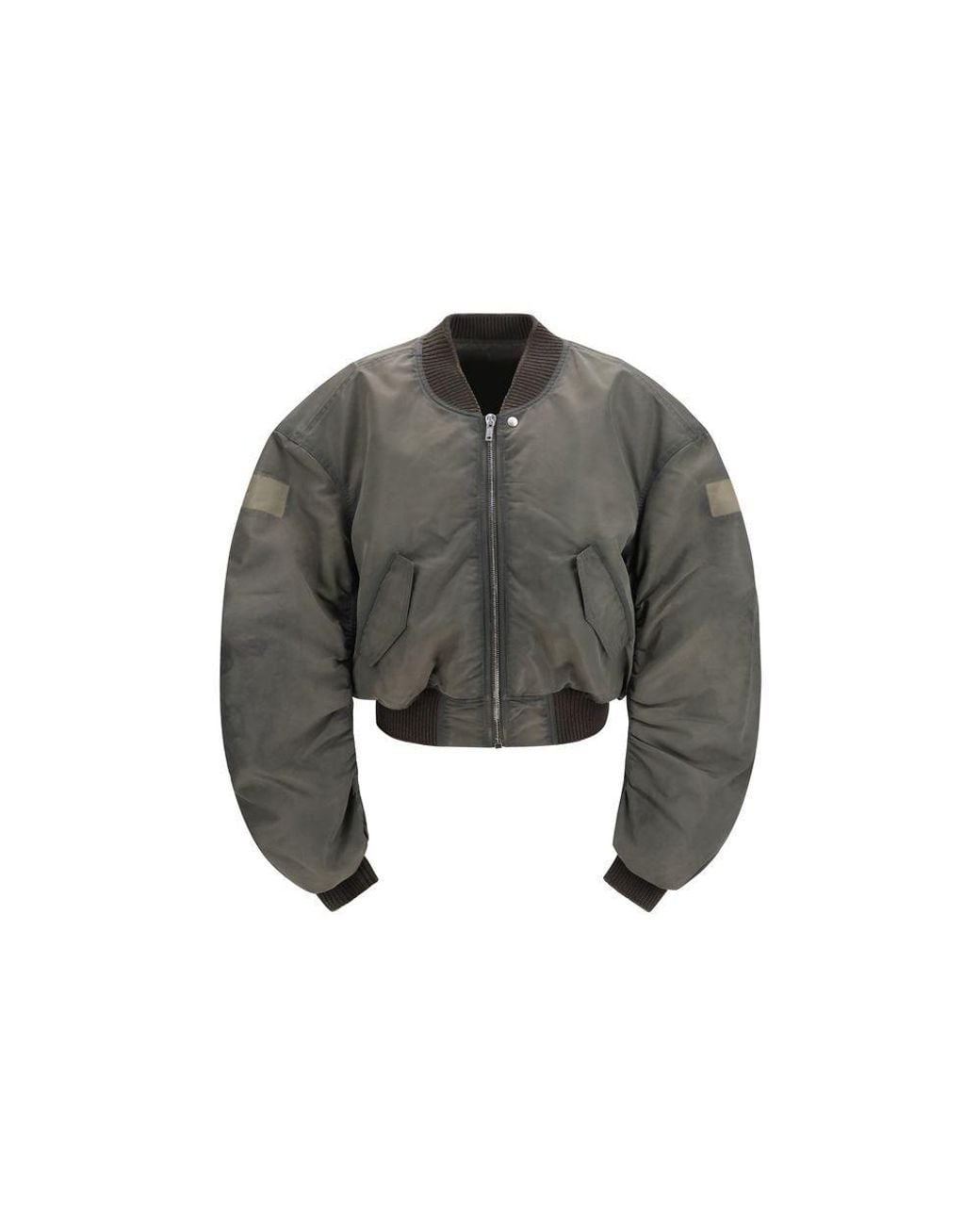 Rick Owens Gray Nylon Bomber for men