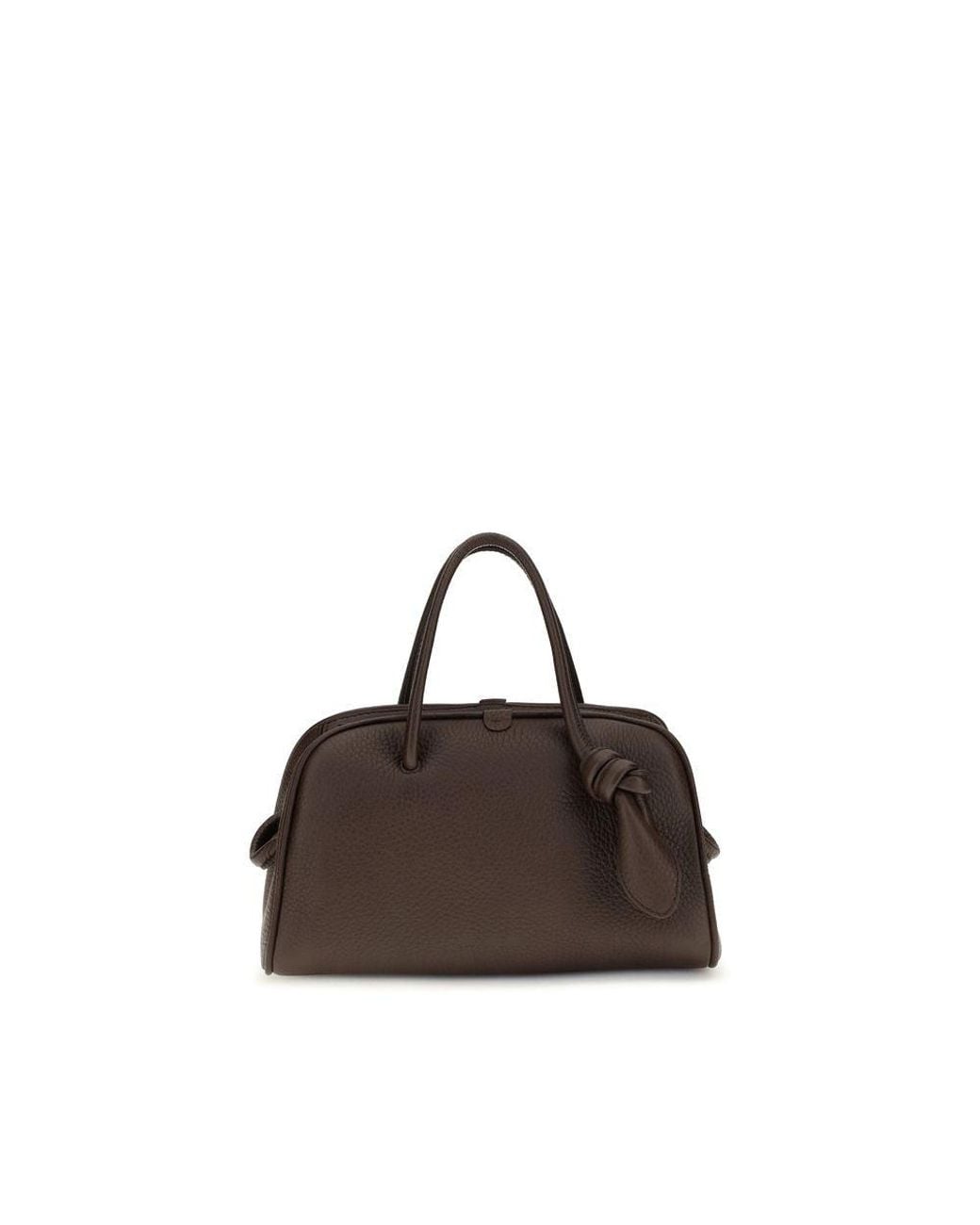 Jacquemus Brown Jacquemus Grained Calf Leather Top Handle Bag
