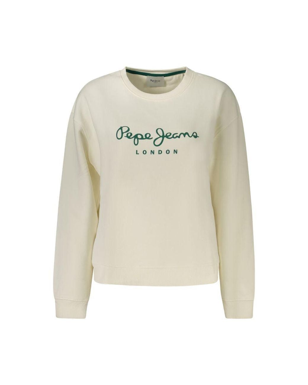 Pepe Jeans Natural White Cotton Blend 's Sweatshirt