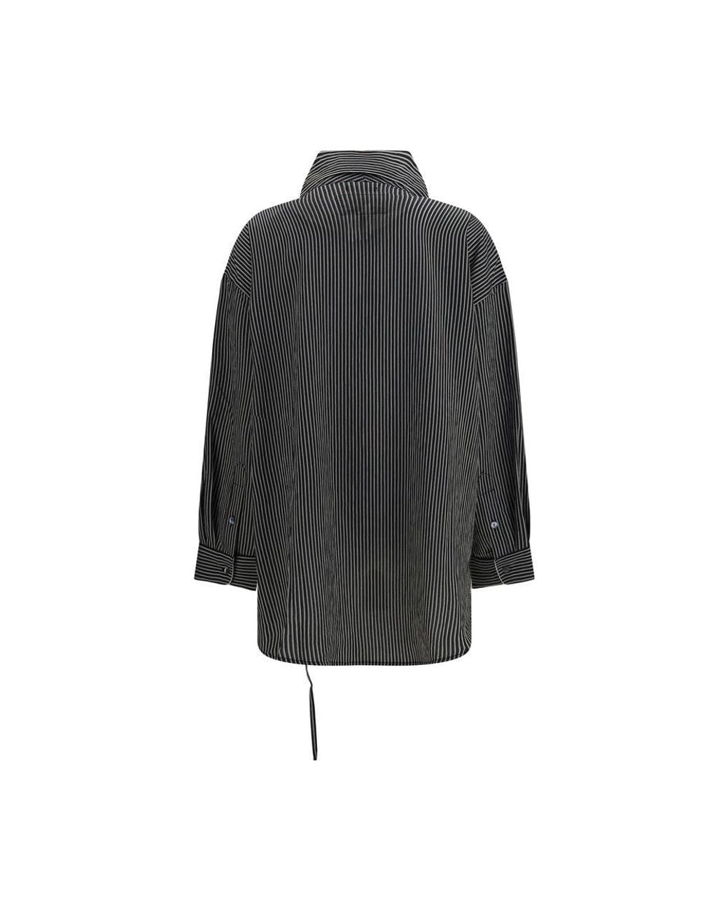R13 Gray Black Viscose Pattern Shirt