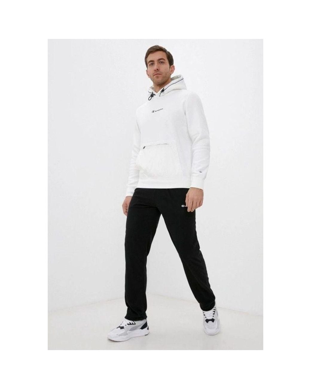 Champion Black Polyester Joggers (Workout Pants) for men