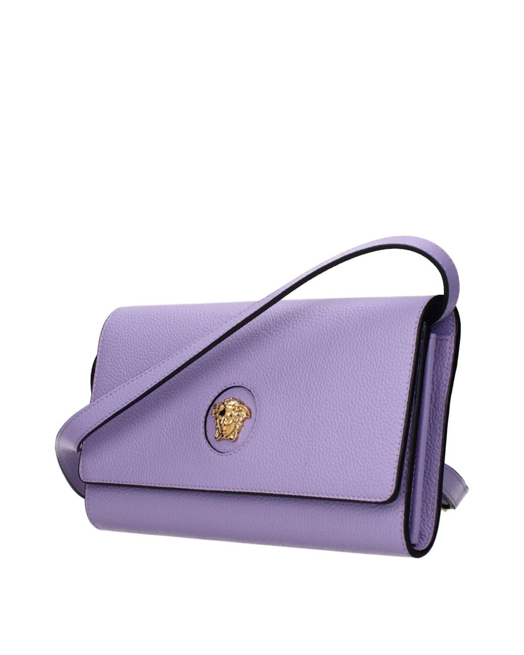 Versace Purple Leather Clutch Bag
