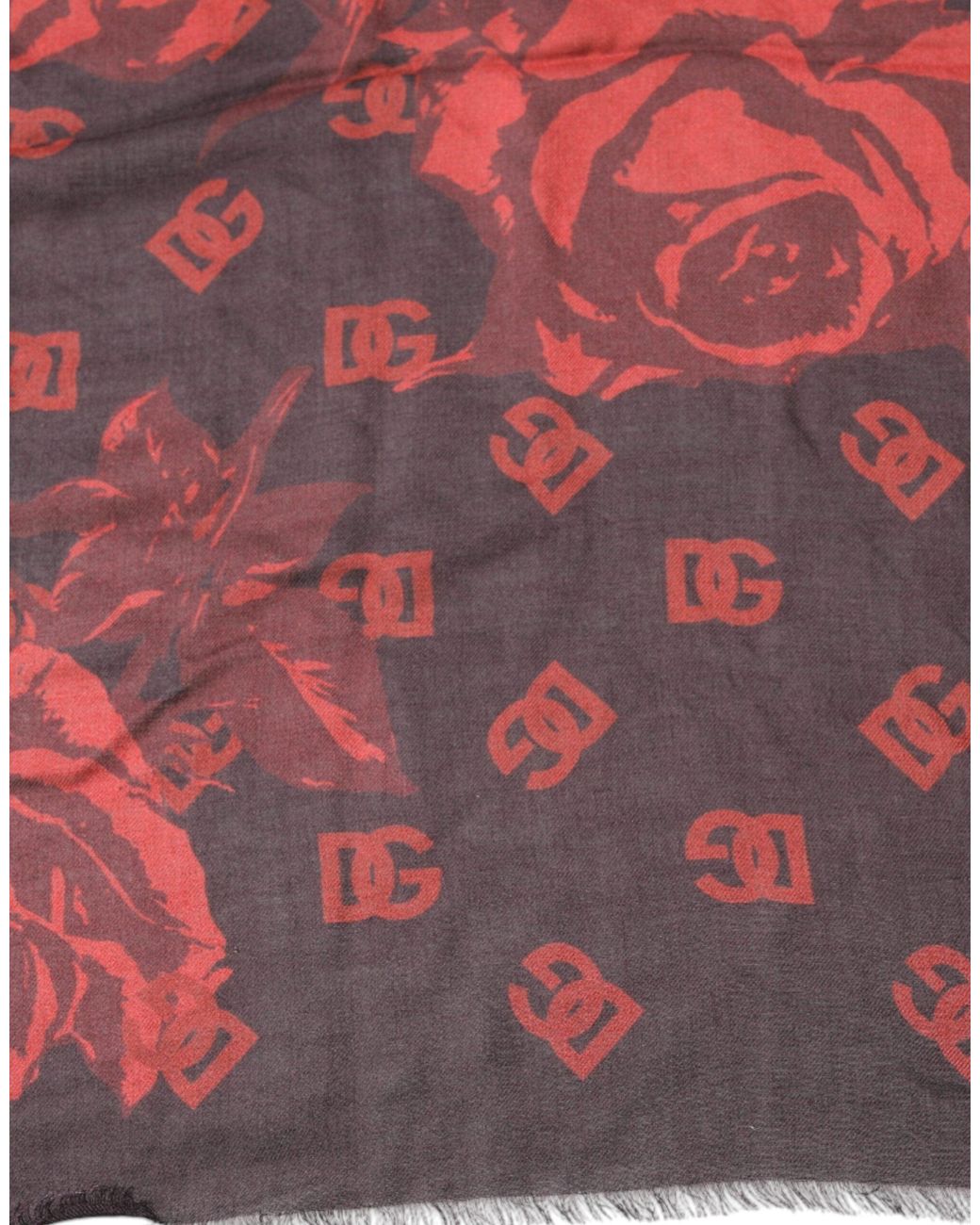Dolce & Gabbana Pink Floral Modal Wrap Shawl Scarf