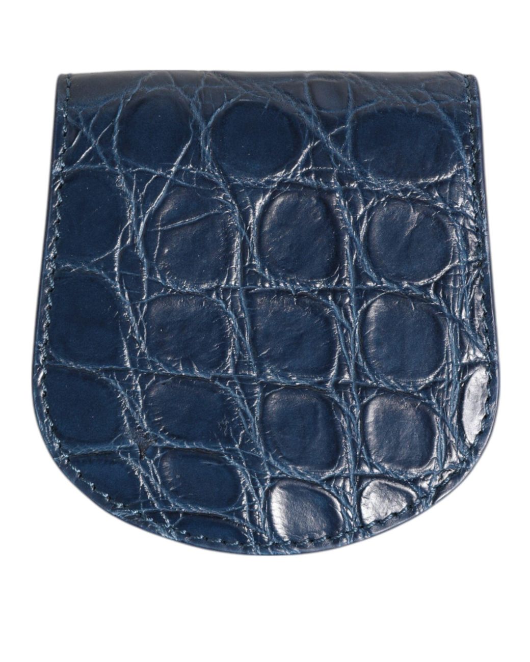 Dolce & Gabbana Blue Exotic Skin Coin Condom Case Holder Pocket Wallet for men