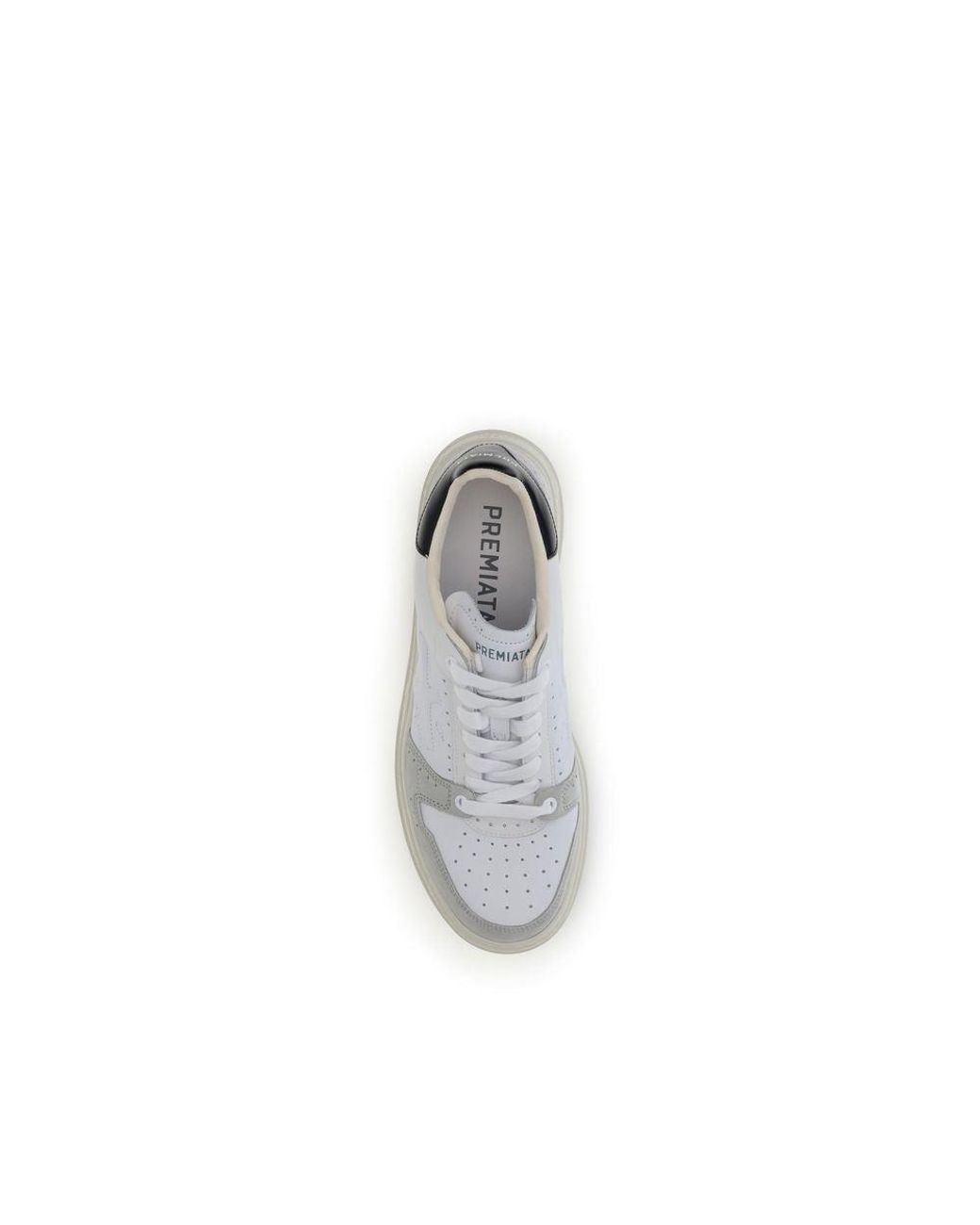 Premiata White Calf Leather Bos Taurus Low Top Sneakers for men