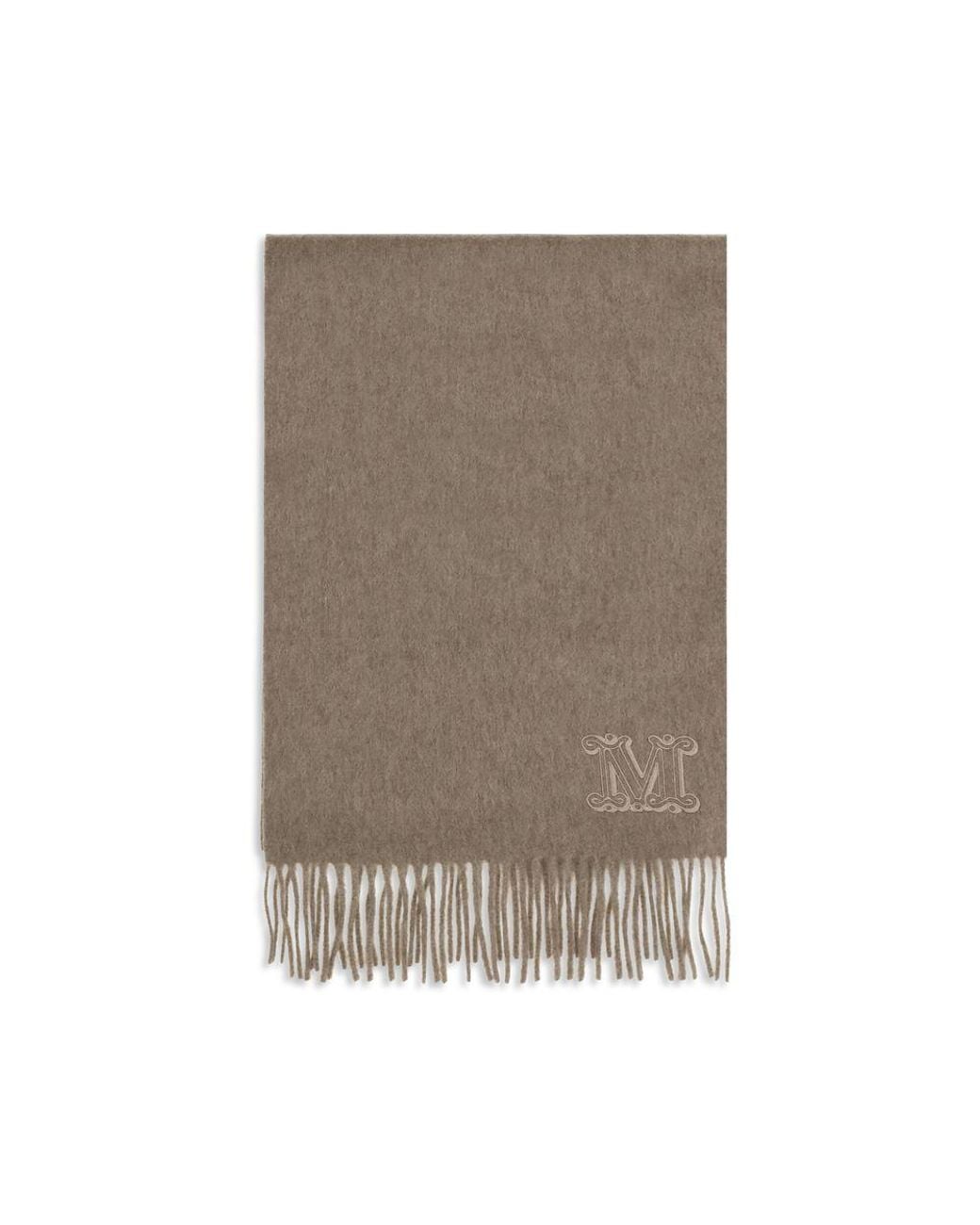 Max Mara Brown Beige Cashmere Scarf