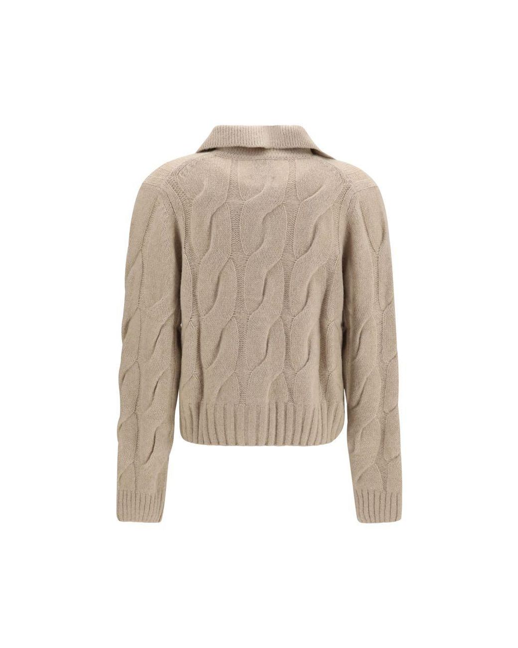 Allude Natural Beige Cashmere Cardigan