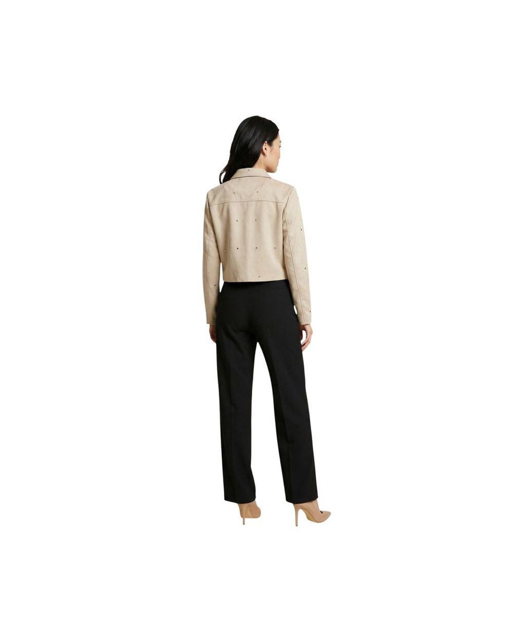 Jacqueline De Yong Natural Polyester Leather Jacket
