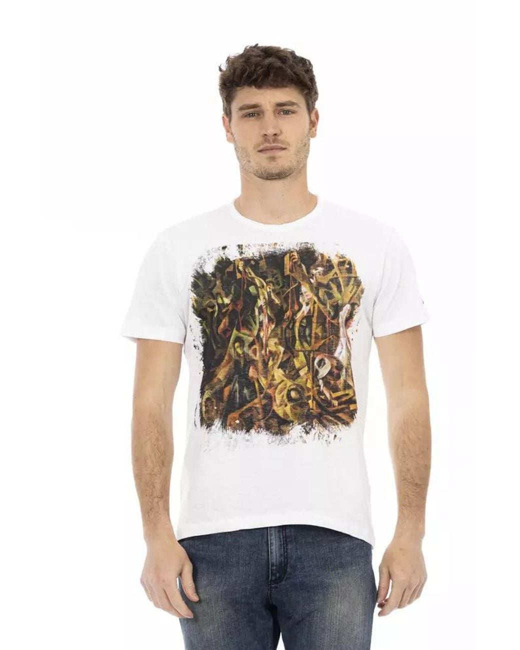 TRUSSARDI ACTION White Cotton Men's T for men