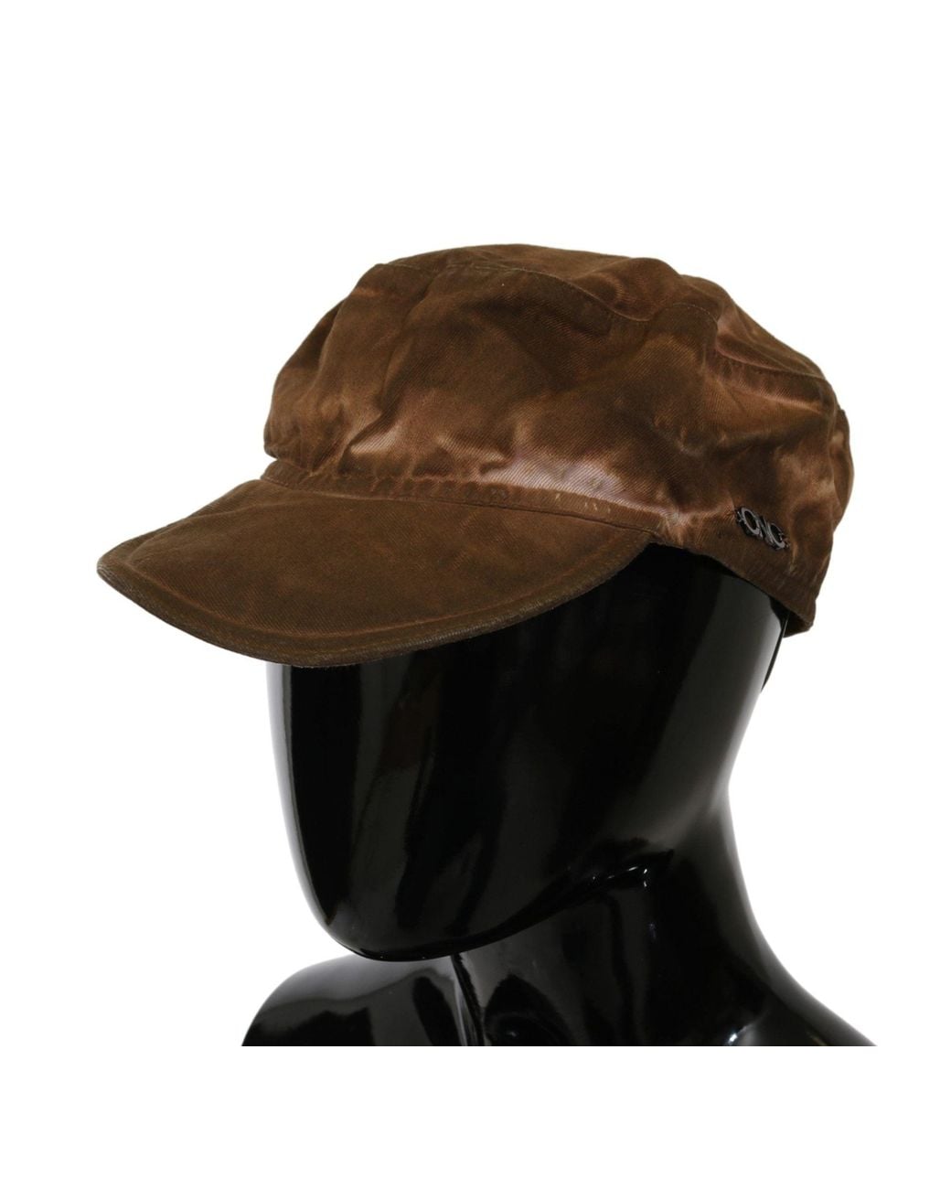 CoSTUME NATIONAL Brown Newsboy Beret Cabbie Fedora Hat for men