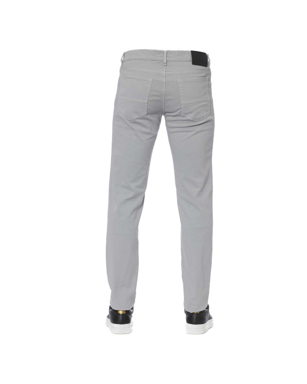 Trussardi Gray Elegant Cotton Stretch Jeans for men