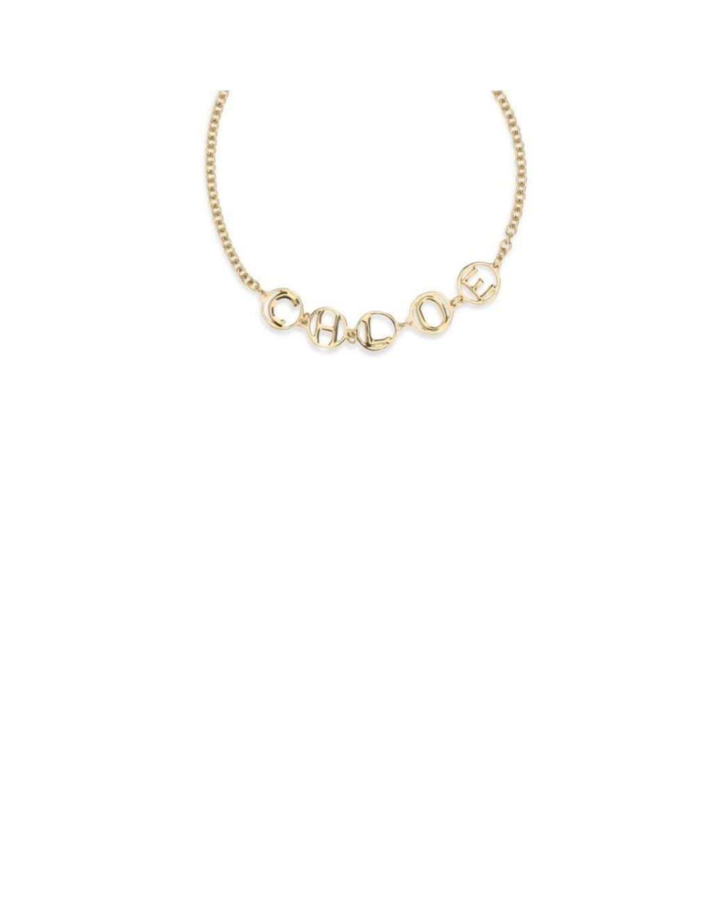 Chloé Metallic Gold Brass Necklace