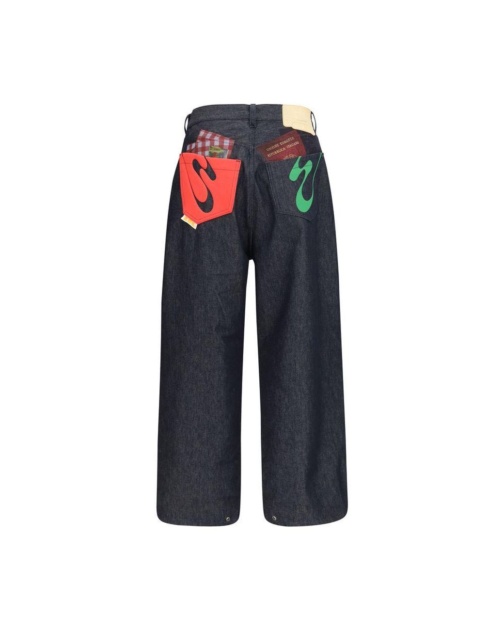 PDF CHANNEL Blue Cotton Relaxed Fit Jeans for men