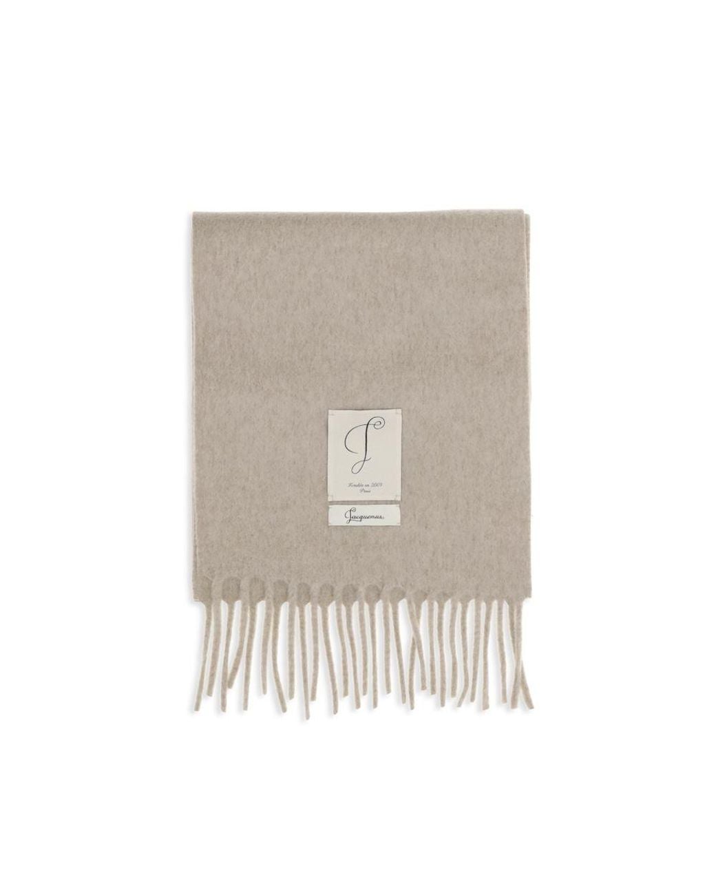 Jacquemus Natural Beige Wool Oves Aries Scarf for men