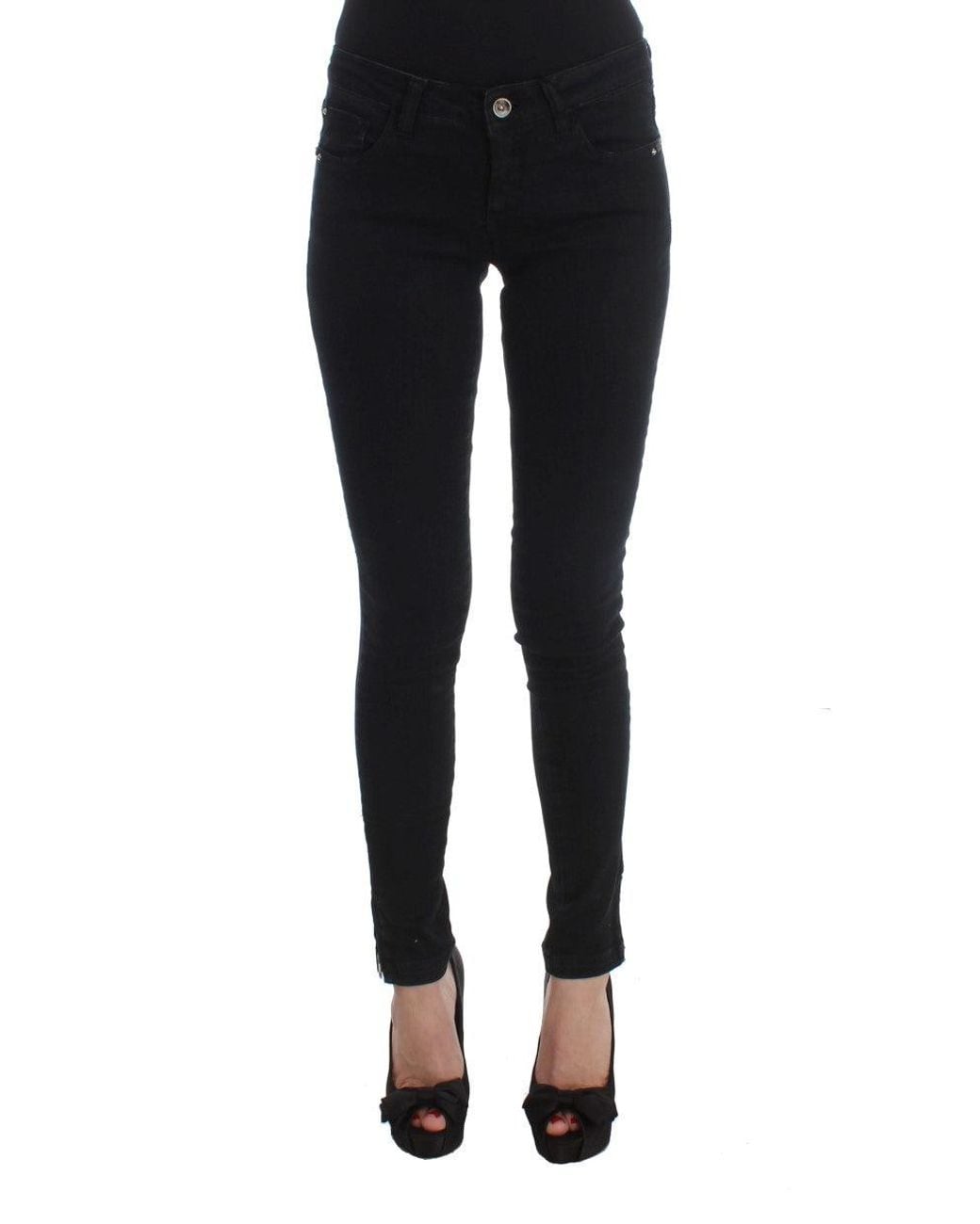 CoSTUME NATIONAL Black Cotton Slim Fit Denim Jeans