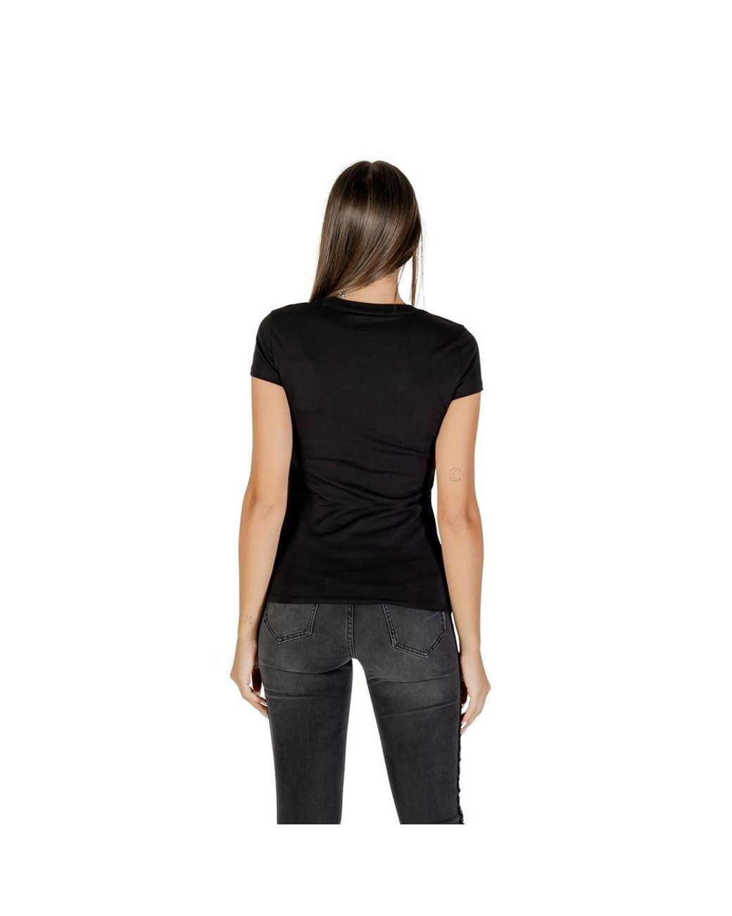 ARMANI EXCHANGE Black Cotton T-Shirt