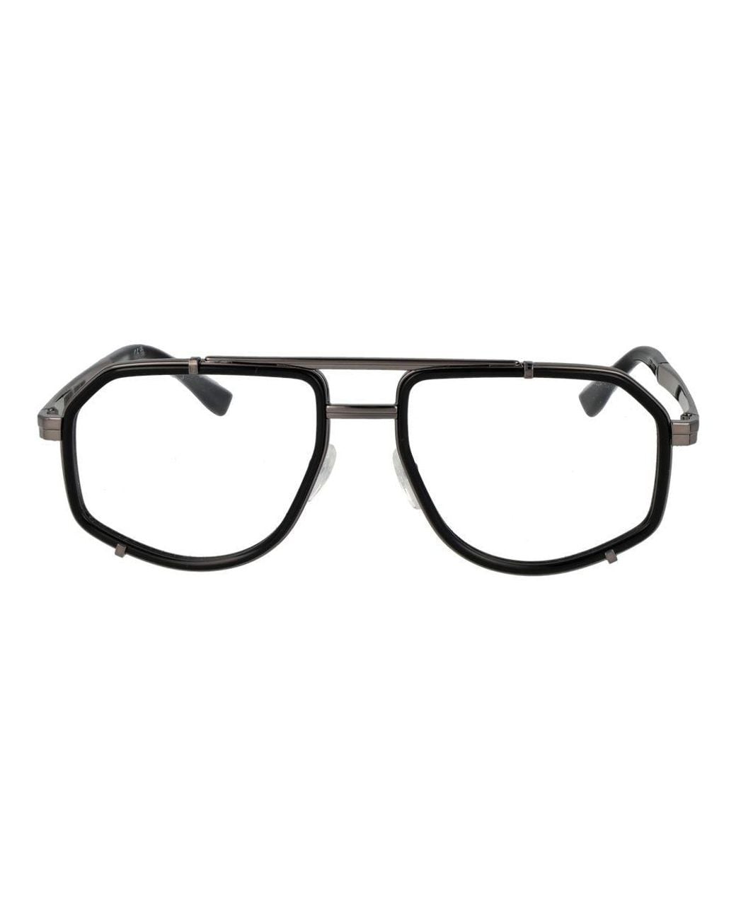 DSquared² Black Metal Glasses (Frames) for men