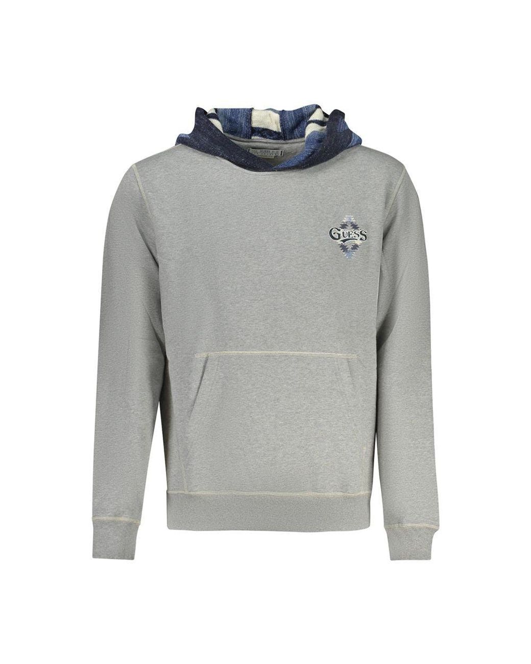 Guess Gray Cotton Men Sweater for men