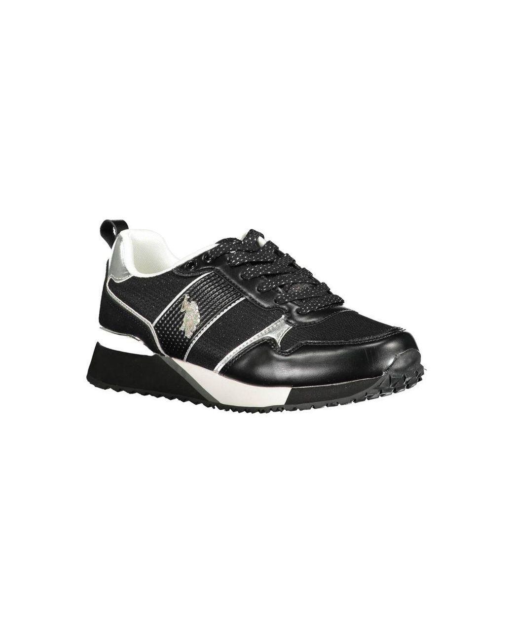 U.S. POLO ASSN. Black White Eco Suede Sneaker