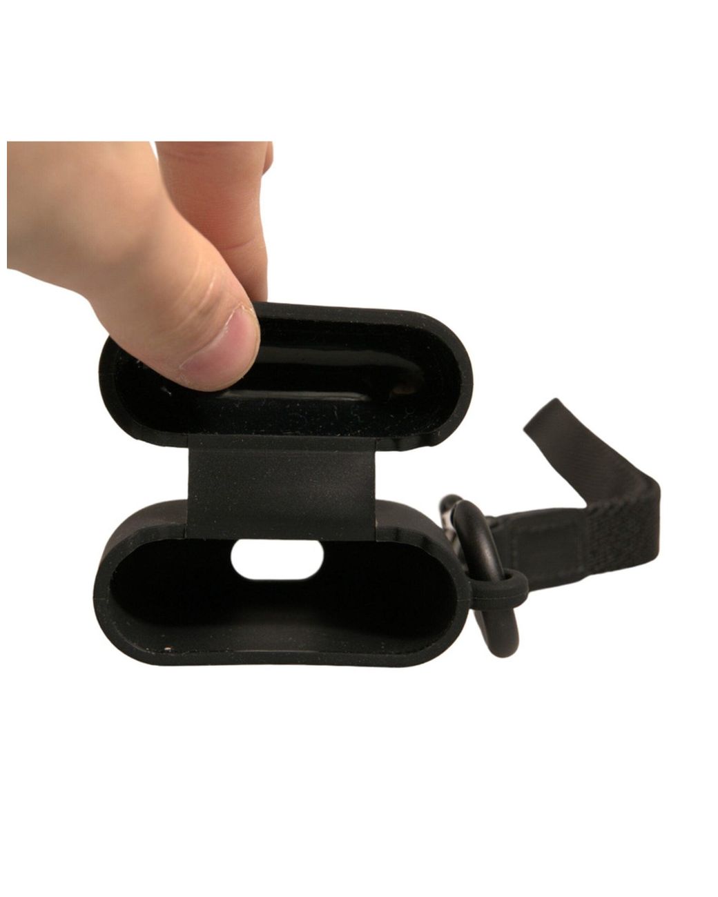 Dolce & Gabbana Black Silicone Rubber Logo Embossed Airpods Case Accessory