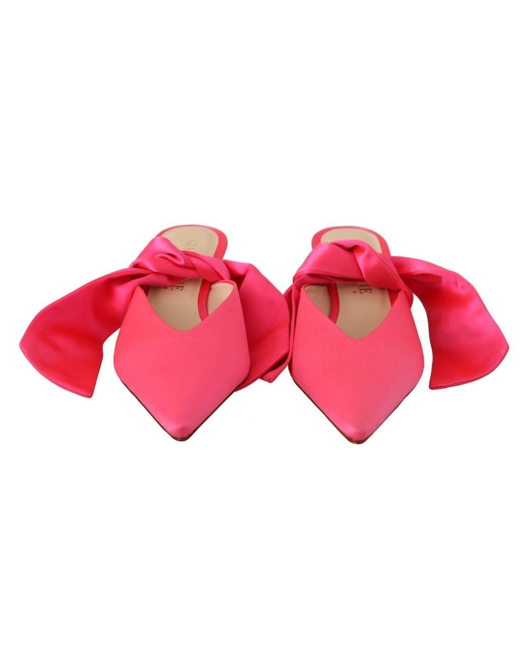 GIA COUTURE Black Pink Leather Lace Up Kitten Heels Pumps Shoes
