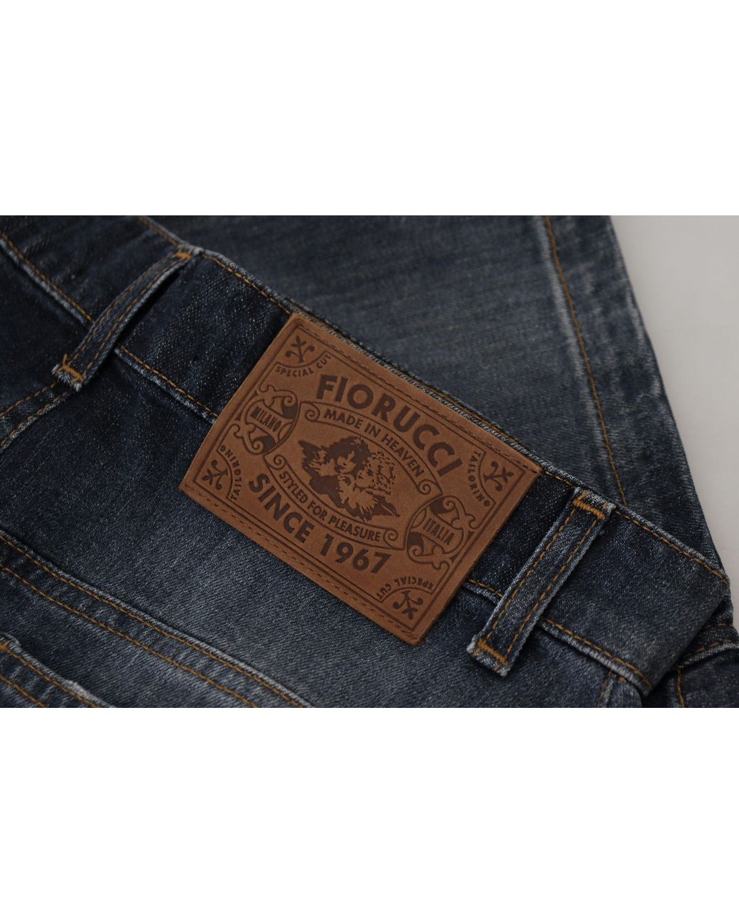 Fiorucci Black Chic Mid Waist Dark Denim Skirt