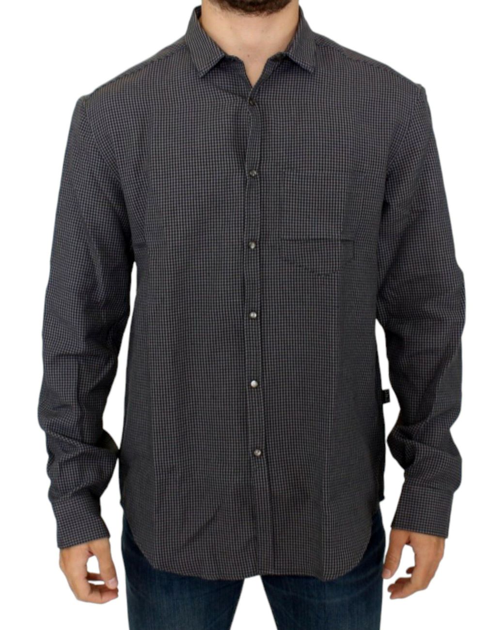 CoSTUME NATIONAL Gray Linen Casual Shirt for men