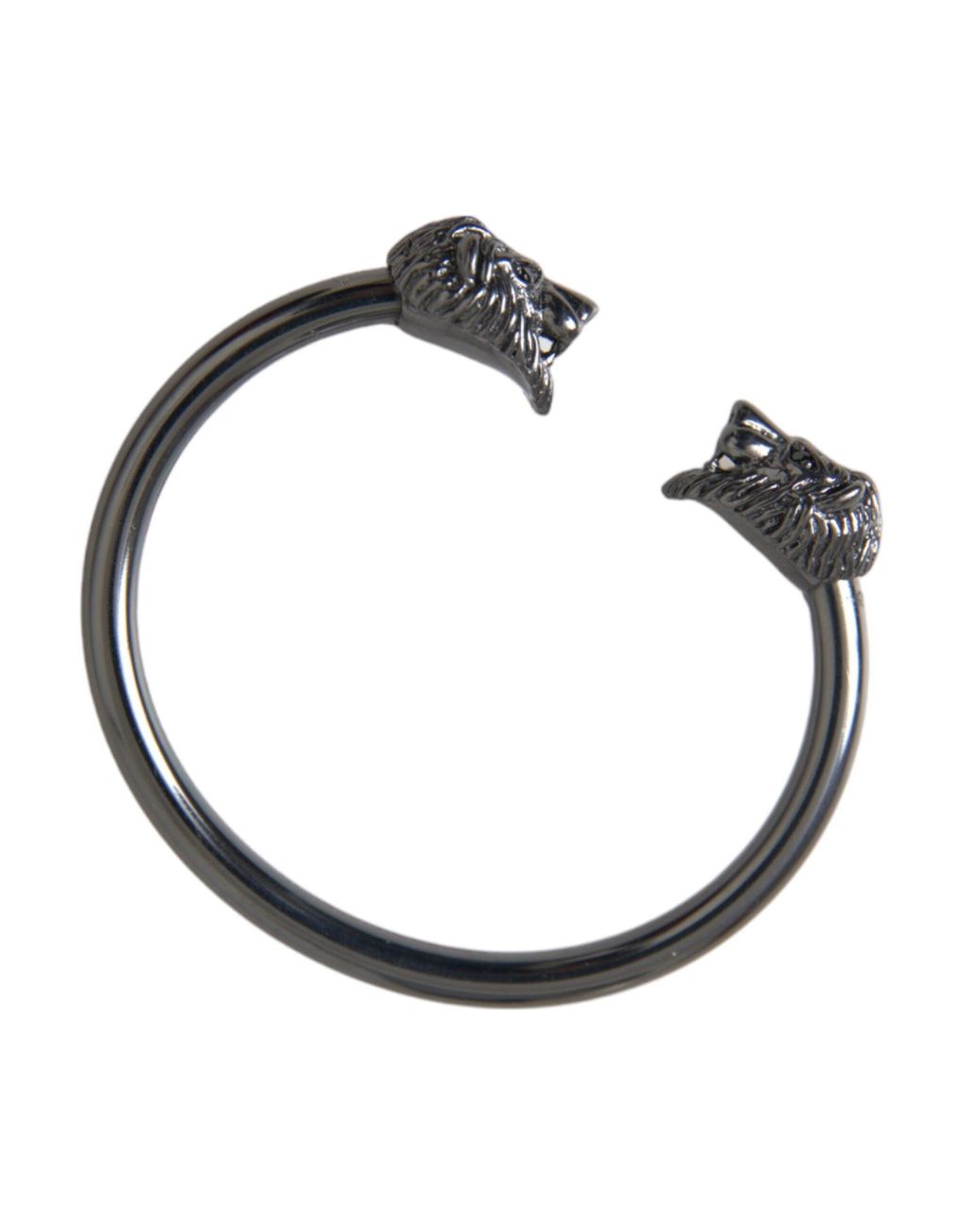 Nialaya Multicolor Black Rhodium Lion Bangle Bracelet