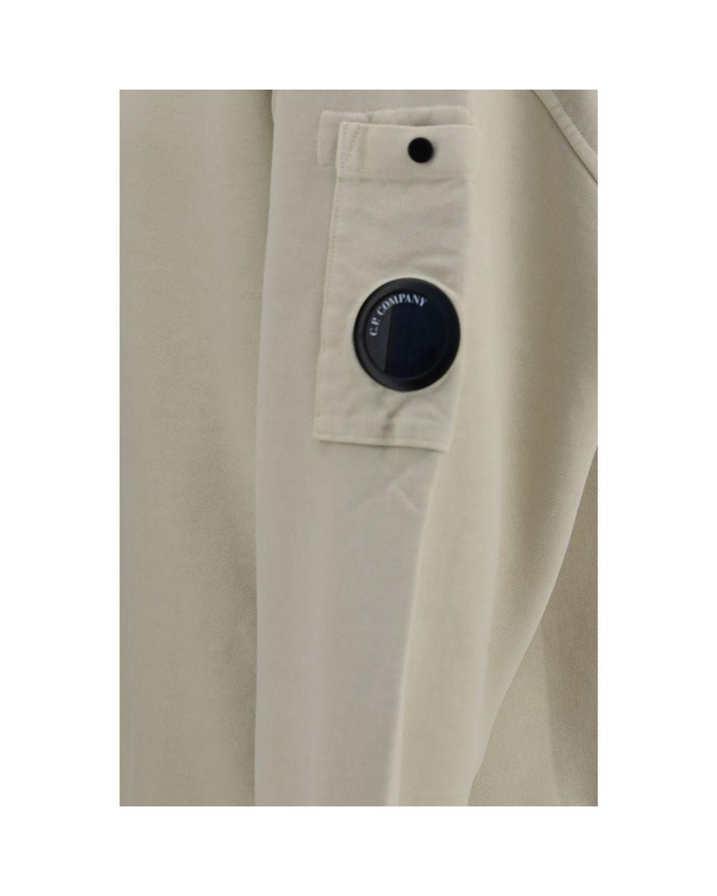 C P Company Gray Beige Cotton Sweatshirt for men
