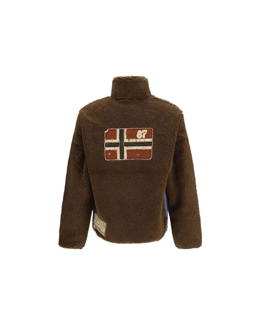 Napapijri Brown Polyester Sweatshirt Clothing for men