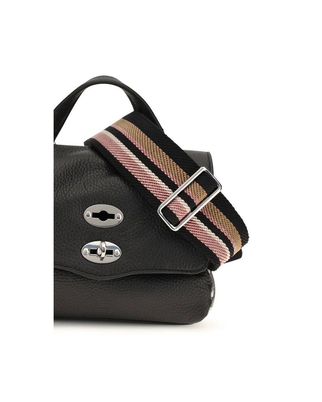 Zanellato Black Calf Leather Bos Taurus Shoulder Bag
