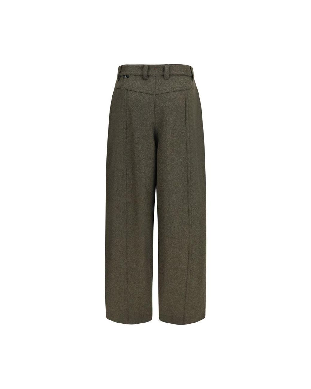 Moncler Green Bicolor Wool Oves Aries Casual Pants