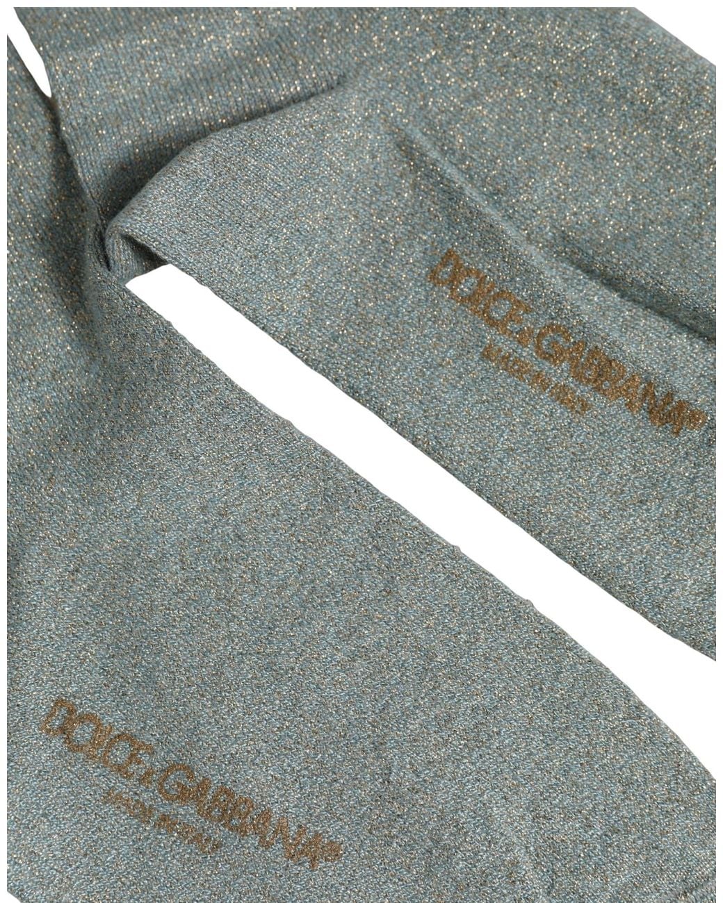 Dolce & Gabbana Gray Viscose Logo Mid Calf Accessory Socks Clothing
