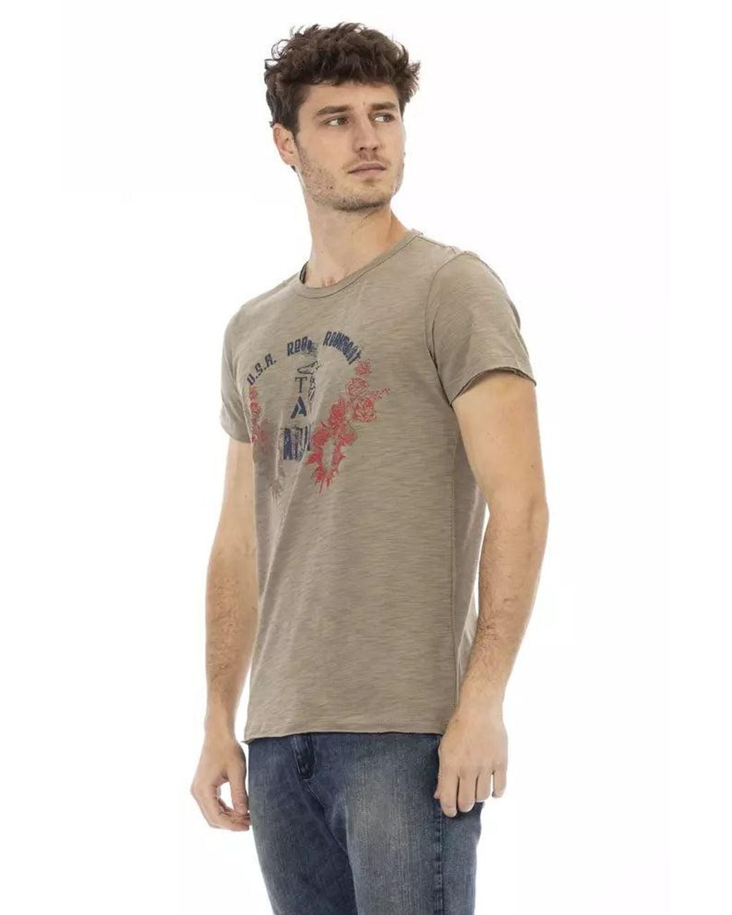 TRUSSARDI ACTION "green Cotton Men T for men