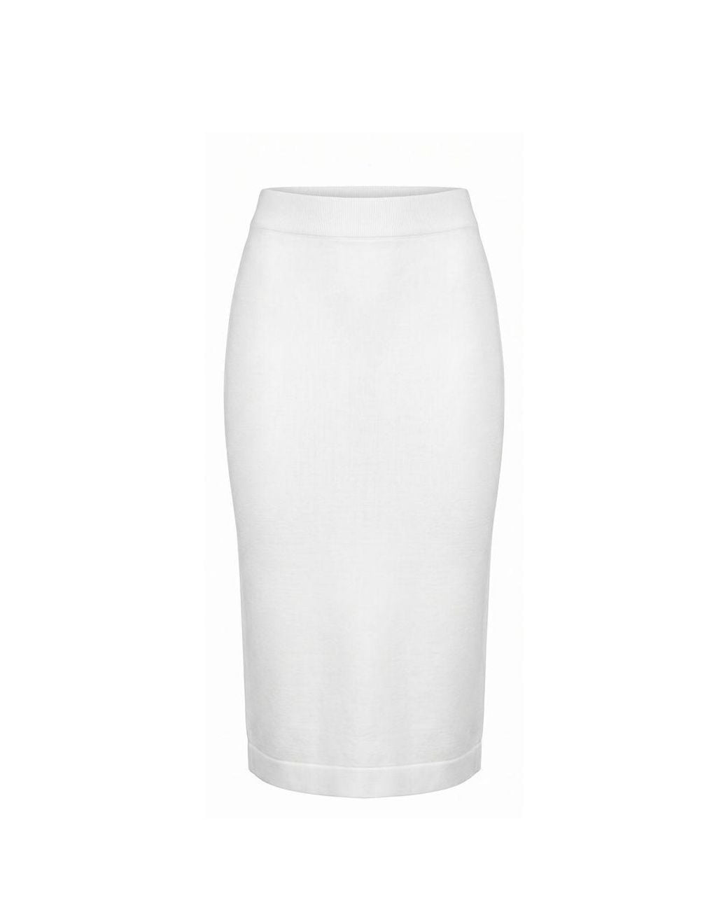 Malo White Cotton Skirt