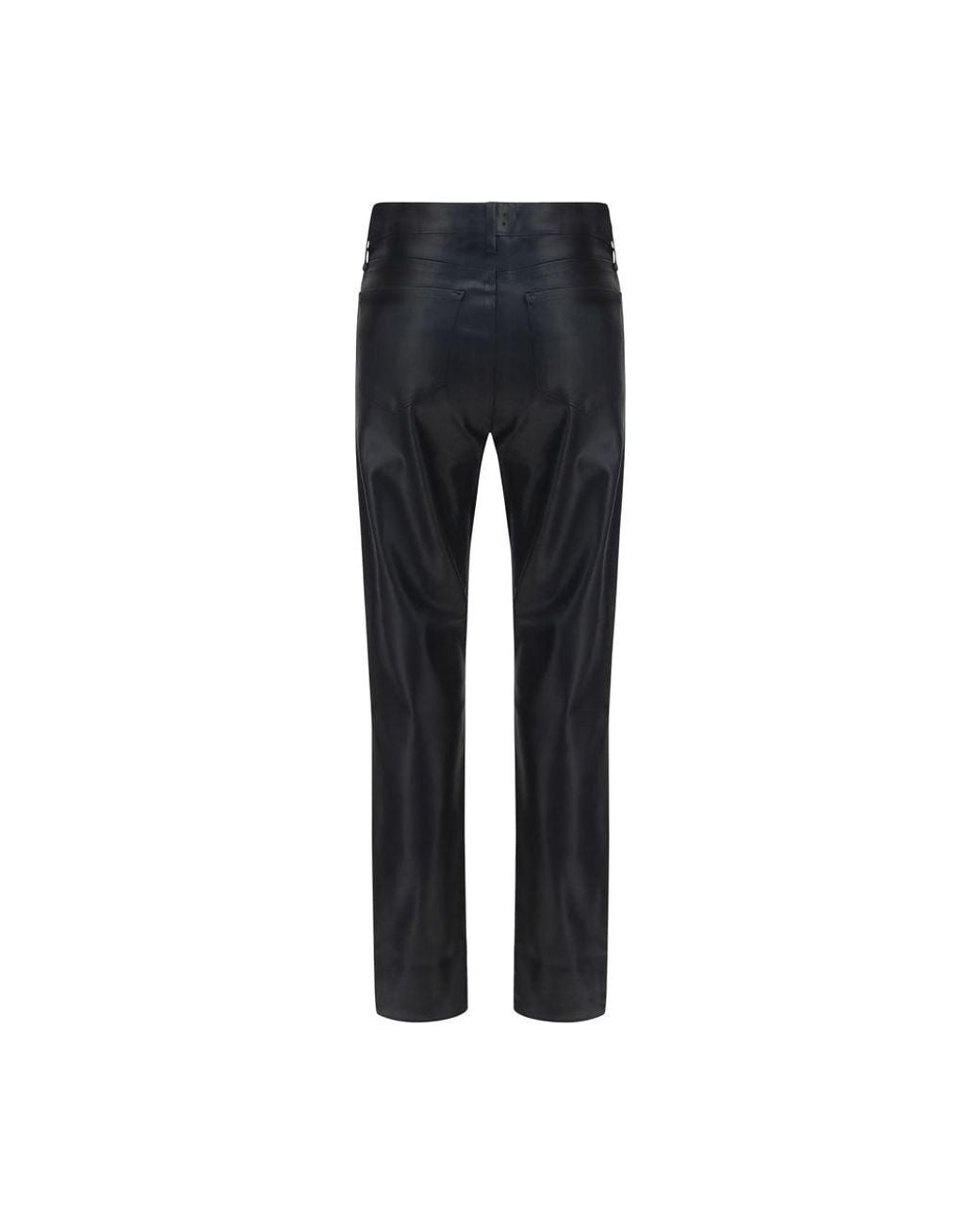 L'Agence Blue Black Leather Pants