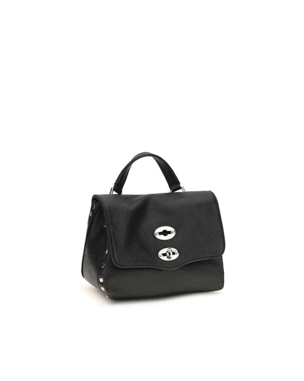 Zanellato Black Calf Leather Bos Taurus Shoulder Bag