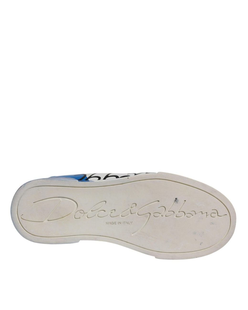 Dolce & Gabbana Blue Logo Portofino Sneakers Shoes