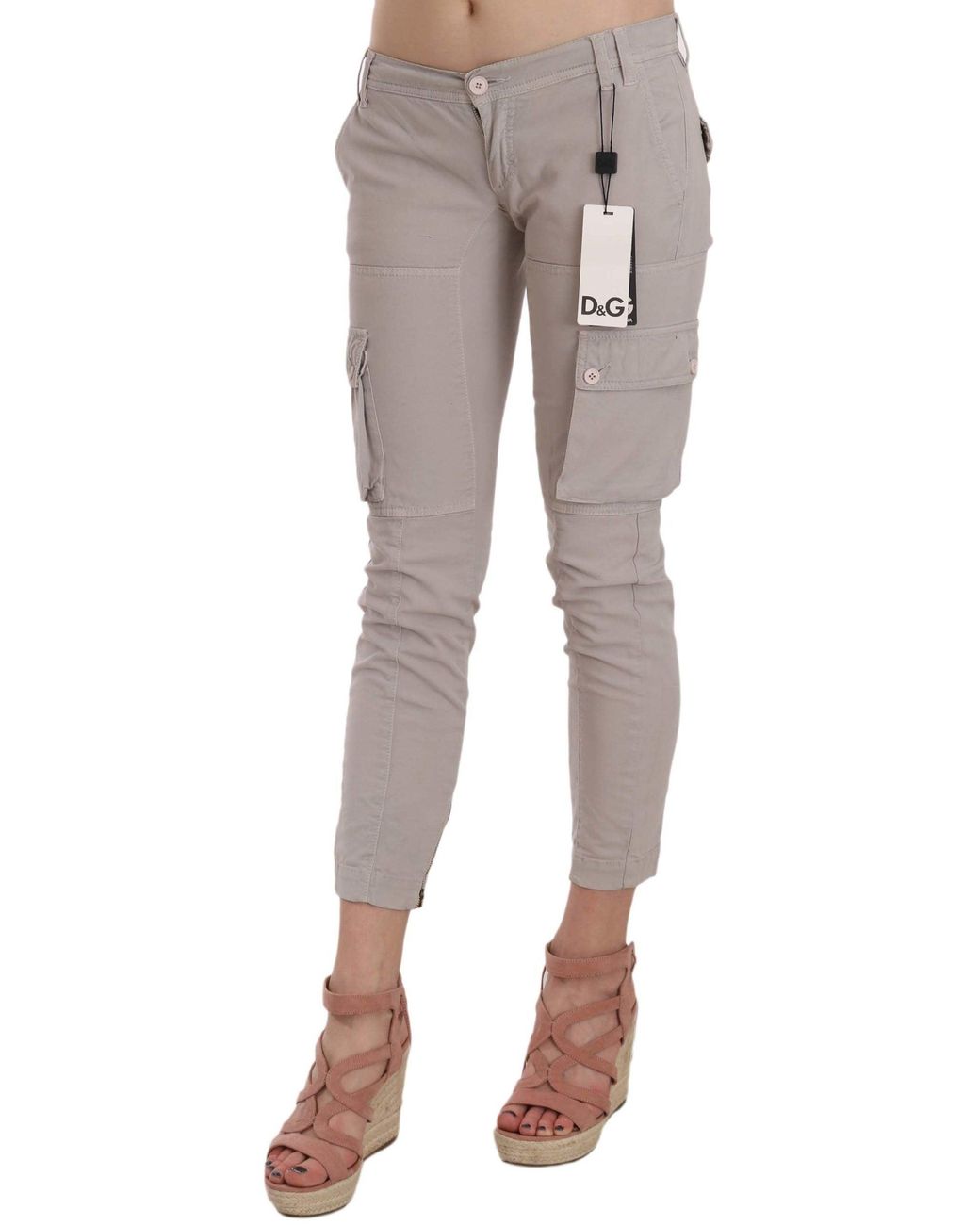 Dolce & Gabbana Green Chic Cotton Blend Trousers