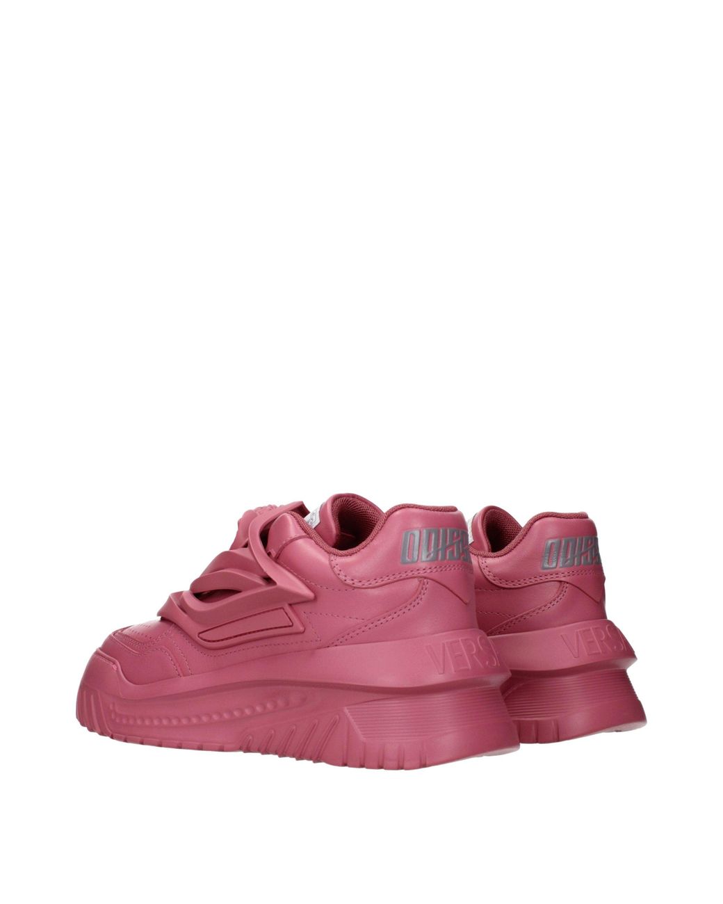 Versace Pink Leather Chunky Sneakers