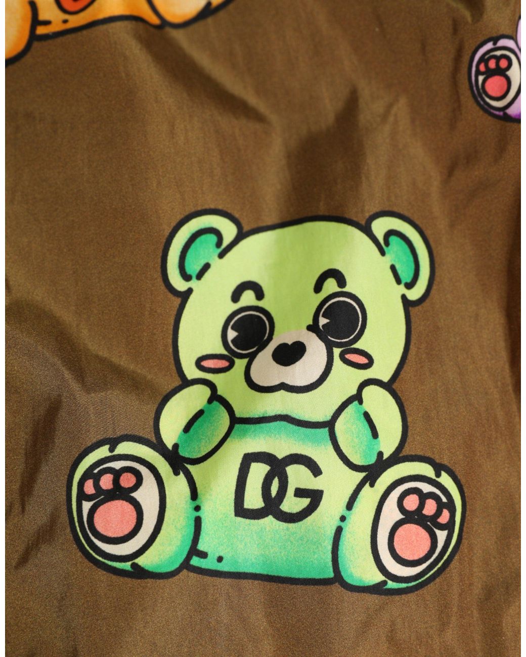 Dolce & Gabbana Brown Teddy Bear Shorts Swimwear Polyester for men
