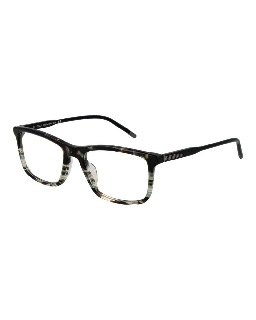 Lozza Black Multicolor Cellulose Acetate Glasses (frames) for men