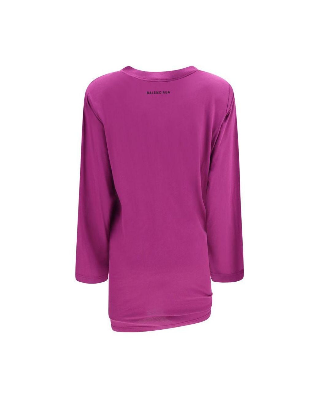 Balenciaga Purple Cotton Long Sleeve T