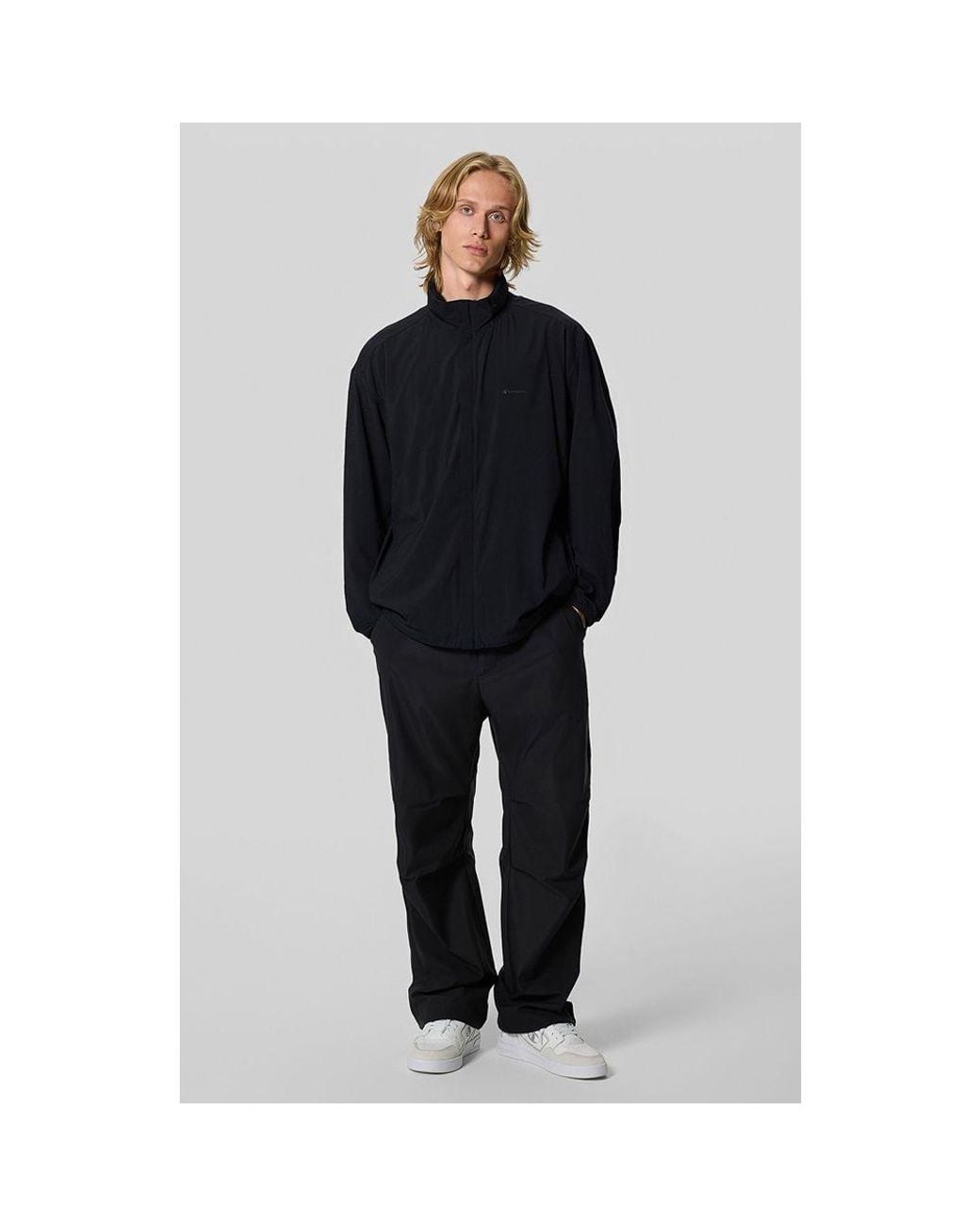 Champion Black Polyamide Bomber for men