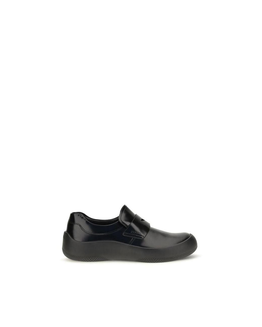 Prada Black Calf Leather Bos Taurus Slip for men