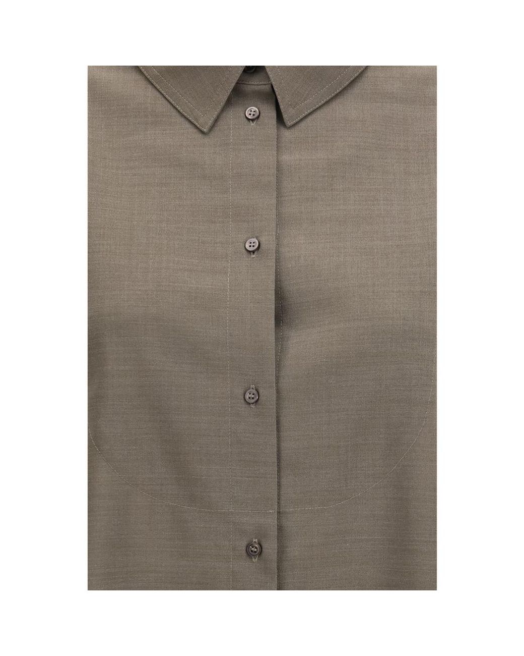 Jacquemus Brown Gray Cotton Shirt