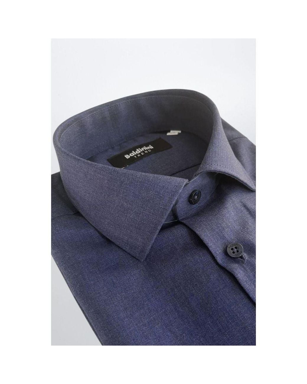 Baldinini Blue Cotton Men Shirt for men