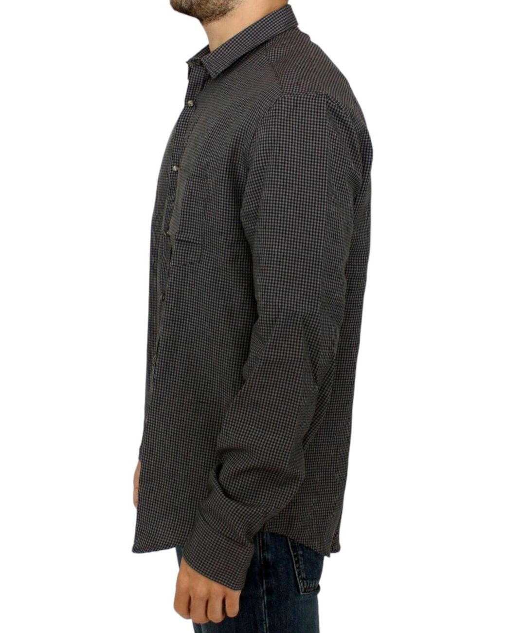 CoSTUME NATIONAL Gray Linen Casual Shirt for men