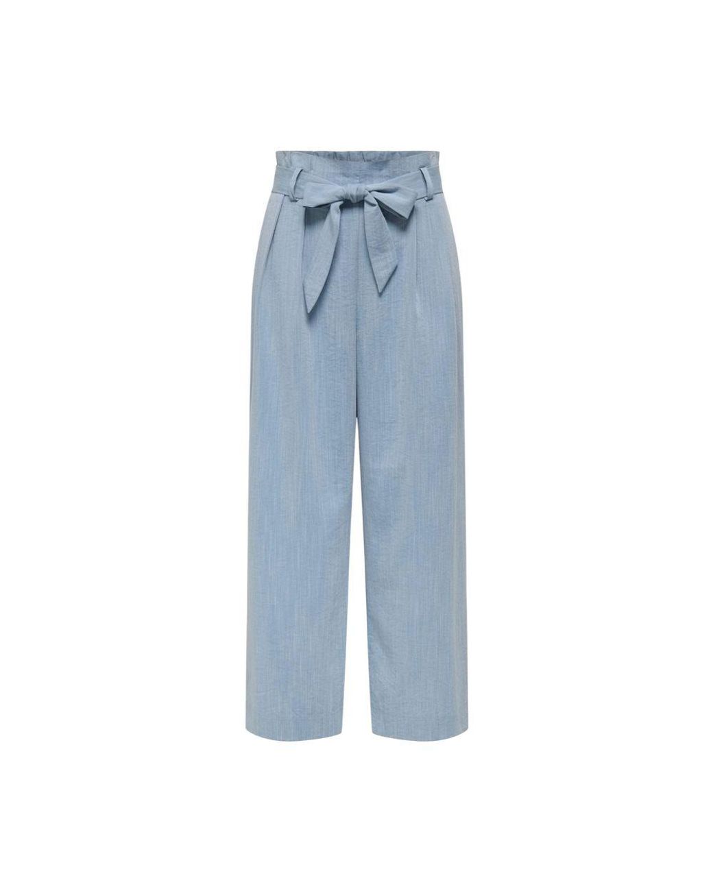 ONLY Blue Viscose Casual Pants