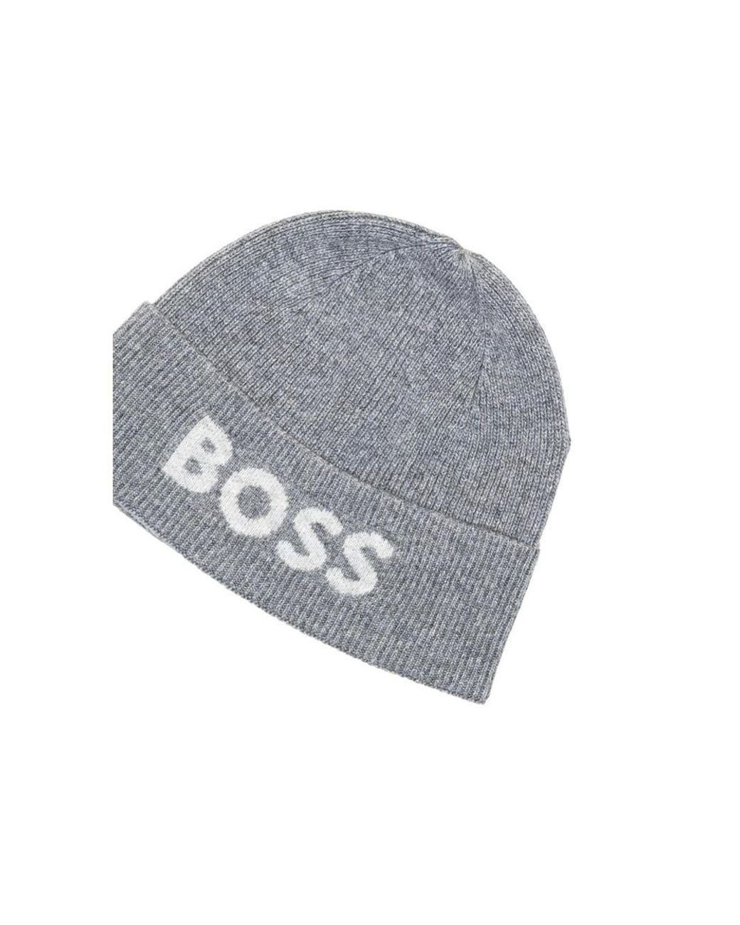 Boss Gray Recycled Polyamide Cap (baseball Hat) for men